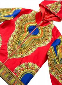 img 2 attached to Аутентичный африканский стиль: мужская куртка с принтом Dashiki от Shenbolen