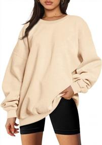img 4 attached to Women'S Oversized Fleece Sweatshirt Long Sleeve Crew Neck Pullover Hoodie Casual Tops