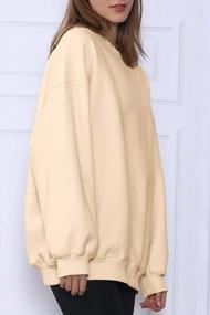 img 1 attached to Women'S Oversized Fleece Sweatshirt Long Sleeve Crew Neck Pullover Hoodie Casual Tops