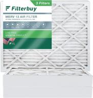 filterbuy hvac air filters 10x14x4 (3-pack) - merv 13 optimal defense, pleated furnace and ac air filter replacements - actual size 9.50 x 13.50 x 3.75 inches logo