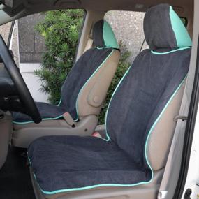 img 2 attached to Protect Your Car Seats From Sweat And Water With BDK UltraFit Waterproof Seat Cover- 2 Pack With Mint Trim- Perfect For Gym, Swimming, Surfing, And Crossfit- Fit Most Auto Truck Van SUV