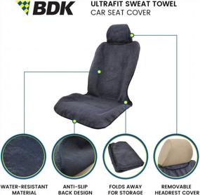 img 3 attached to Protect Your Car Seats From Sweat And Water With BDK UltraFit Waterproof Seat Cover- 2 Pack With Mint Trim- Perfect For Gym, Swimming, Surfing, And Crossfit- Fit Most Auto Truck Van SUV
