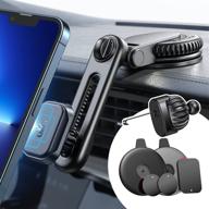 📱 lisen universal magnetic phone holder | dashboard/windshield mount | compatible with iphone 13 pro max, samsung smartphones logo