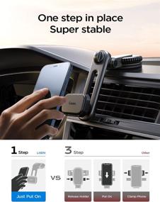 img 2 attached to 📱 LISEN Universal Magnetic Phone Holder | Dashboard/Windshield Mount | Compatible with iPhone 13 Pro Max, Samsung Smartphones