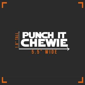 img 1 attached to 👊 Punch It Chewie Vinyl Sticker for Cars, Trucks, Walls, Laptops - White, 5.5" x 1