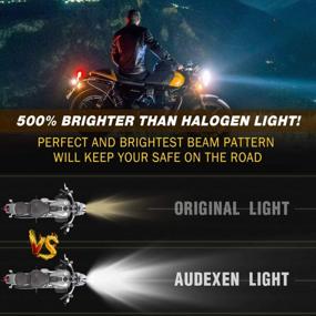 img 2 attached to 7 Inch LED Headlight + 4.5 Inch LED Fog Lights With White/Yellow Halo Ring + Headlight Bracket Compatible With Harley, DOT Approval, Black