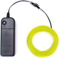 zitrades lemon green el wire - 9ft portable neon lights for parties, halloween, blacklight run, and diy decoration logo