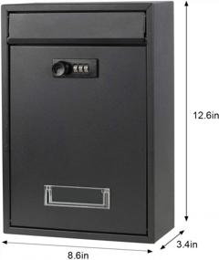 img 1 attached to Secure Your Mail With Decaller'S Rust-Proof Wall Mounted Mailboxes With Combination Locking System
