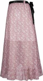 img 1 attached to ThCreasa Womens Floral Waisted Chiffon Women's Clothing ~ Skirts