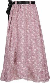 img 2 attached to ThCreasa Womens Floral Waisted Chiffon Women's Clothing ~ Skirts