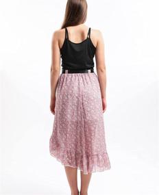 img 3 attached to ThCreasa Womens Floral Waisted Chiffon Women's Clothing ~ Skirts