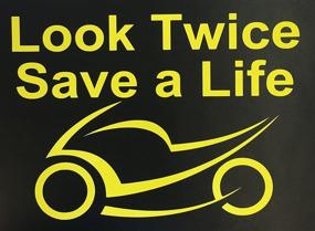 img 1 attached to 🚦 C60205 (Yellow) Look Twice Save a Life 5.5x7.5" - Enhance Road Safety with this Yellow C60205 and Save a Life 5.5x7.5 Sign