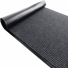 img 4 attached to Commercial Grade Striped Brush Step Entrance Mat With Slip Resistant Vinyl Backing For Indoor And Outdoor Use