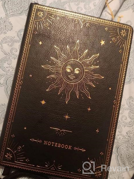 img 1 attached to The Sun: Premium Ruled Notebook With Thick Pages, Dividers, And Pocket - Classic Faux Leather Design For Writing And Journaling review by Tony Battaglia