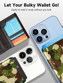 img 1 attached to 🧲 Magnetic Card Wallet Holder with MagSafe for iPhone 13 Pro Max/13 Pro/13/13 Mini & iPhone 12/12 Pro/12 Max/12 Mini - Camouflage Design