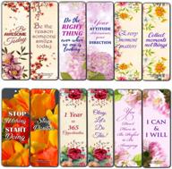 премиум-набор из 60 вдохновляющих цветочных закладок для позитивного мышления для женщин - оптовая упаковка разного качества - идеальный подарок для девушек, дам и жен логотип