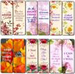 premium set of 60 inspiring floral positive mindset bookmarks for women - assorted quality bulk pack - perfect gift for girls, ladies, and wives logo