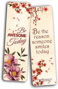 img 2 attached to Премиум-набор из 60 вдохновляющих цветочных закладок для позитивного мышления для женщин - оптовая упаковка разного качества - идеальный подарок для девушек, дам и жен