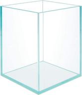 🐠 hiro aquatics nano tall rimless aquarium: low-iron frameless glass tank for betta fish with white leveling mat - 1.2 gallon (15x15x20cm) logo
