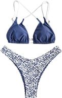 👙 zaful womens swimsuits v notch reversible: stylish women's clothing for swimsuits & cover ups logo