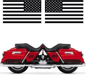 img 4 attached to NORTHERN DOCK American Flag Decal Vinyl Die Cut US Bumper Sticker (1 Pair Exterior Accessories