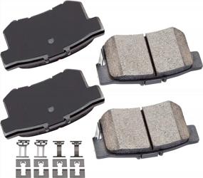 img 2 attached to LSAILON Ceramic Brake Pads Kits With Hardware: Perfect Fit For Acura, Honda, And Suzuki Models