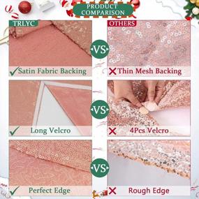 img 3 attached to Add Sparkle To Your Christmas With TRLYC 48-Inch Blush Sequin Tree Skirt - Perfect For Indoor And Outdoor Decorations!