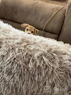 img 1 attached to Topmart Plush Calming Dog & Cat Bed - Washable Donut Cuddler For Anti Anxiety - 36" × 36", Beige review by Travis Garron