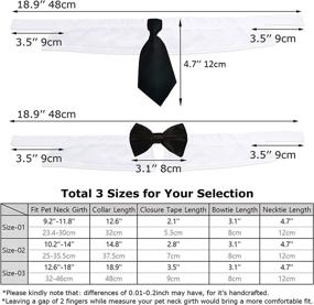 img 3 attached to 🐾 KOOLMOX Black Dog Bow and Tie Set with White Collar: Stylish Tuxedo Tux Suits for Medium to Large Dogs and Cats - Perfect for Wedding, Birthday, or Valentine's Day Costumes - 2 Pack Black