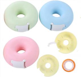 img 2 attached to Cute And Convenient: Ipienlee Donut Tape Dispenser And Masking Tape Organizer Pack For Home, Office Or School Supplies