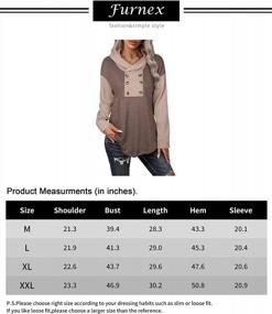 img 1 attached to Women'S Color Block Hoodies: Furnex Casual Long Sleeve Sweatshirts With Buttons Pullover Shirt