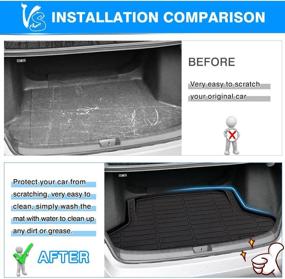 img 1 attached to 🚗 Enhanced Cartist Cargo Liner for 2022 Honda Civic Sedan - All Weather Trunk Mat with Anti-Slip, High Side Carpet Protection, TPE Material, Odorless Design