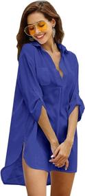 img 3 attached to Ekouaer Swimsuit Henley Shirts Beachwear Women's Clothing : Swimsuits & Cover Ups