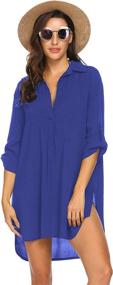 img 4 attached to Ekouaer Swimsuit Henley Shirts Beachwear Women's Clothing : Swimsuits & Cover Ups