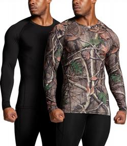 img 3 attached to Stay Warm And Perform: ATHLIO'S Thermal Compression Shirts For Men, Perfect Winter Sports Base Layers
