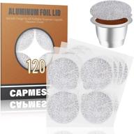 refill your nespresso original line machines with capmesso espresso foils - 120pcs of coffee pod seal lids for reusable capsules! logo