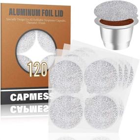 img 4 attached to Refill Your Nespresso Original Line Machines With CAPMESSO Espresso Foils - 120Pcs Of Coffee Pod Seal Lids For Reusable Capsules!