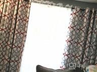 img 1 attached to Red And Gray Alexander Thermal Blackout Grommet Unlined Window Curtain Set Of 2 Panels, 52X96 Inch With Spiral Geo Trellis Pattern - DriftAway review by Juan Gomez