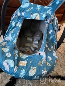 img 8 attached to Babies Car Seat Covers - SMTTW Infant Car Canopy For Spring, Summer, Autumn & Winter - Universal Fit, Snug Warm And Breathable - Car Seat Canopy For Boys And Girls With Cute Elephant Design