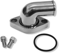 🔧 demotor performance polished aluminum 90 degree swivel water neck for small block and big block chevy engines: fits 327, 350, 454, and 396 logo