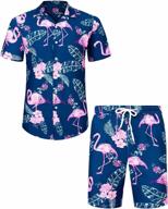 набор гавайских рубашек для мужчин: j.ver свободный комбинезон с короткими рукавами и застежкой на пуговицы для пляжа или тропического отдыха. логотип