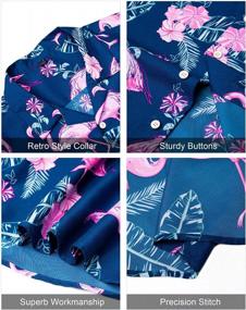 img 1 attached to Men'S Hawaiian Shirts Set: J.Ver Casual Button Down Short Sleeve Beach Tropical Suits