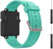 bossblue replacement band for garmin vivoactive, silicone replacement fitness bands wristbands with metal clasps for garmin vivoactive gps smart watch (mint green) logo