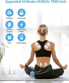 img 1 attached to NURSAL 24-Mode TENS Unit: Revolutionary Pain Relief And Muscle Stimulator With Rechargeable Functionality And 8 Pads For Maximum Effectiveness!