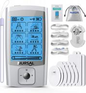 nursal 24-mode tens unit: revolutionary pain relief and muscle stimulator with rechargeable functionality and 8 pads for maximum effectiveness! logo