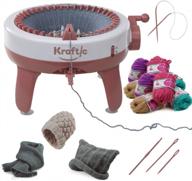 get creative with kraftic knitting craft machine: 40-needle knitting loom kit comes with yarn and needle! logo