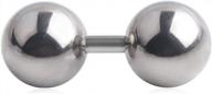 ruifan 316l surgical steel 6mm 8mm 10mm big balls externally threaded straight barbell 14g 12g logo