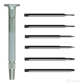 img 1 attached to Premium 7-Piece Steel Handle Slotted Screwdriver Set by Moody Tools: Chromium Vanadium Steel Construction