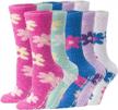 warm & cozy fuzzy socks for women - slip-resistant winter plush socks by debra weitzner - perfect christmas gift - 5/6 pairs logo