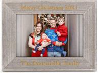 personalized 4x6 photo frame for my first christmas, new baby or grandma gift - customizable 5x7 wall decor frame for christmas family pictures logo